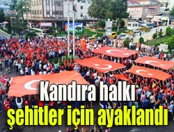 Kandıra halkı şehitler için ayaklandı