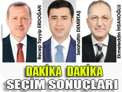 Dakika dakika seçim sonuçları