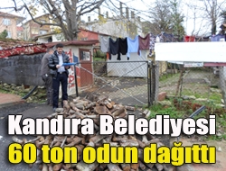 Kandıra Belediyesi 60 ton odun dağıttı