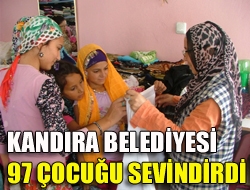 Kandıra Belediyesi 97 çocuğu sevindirdi