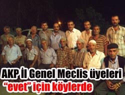 Kandıra AKP İl Genel Meclis üyeleri 'evet' için köylerde