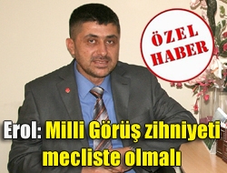 Erol: Milli Görüş zihniyeti mecliste olmalı