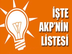 İşte AKPnin Listesi