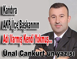 Kandıra AKP İlçe Başkanının adı varmış kendi yokmuş...