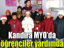 Kandıra MYOda öğrenciler yardımda