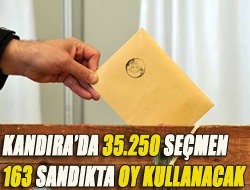 Kandırada 35.250 seçmen 163 sandıkta oy kullanacak