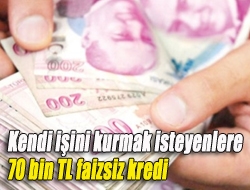 Kendi işini kurmak isteyenlere 70 bin TL faizsiz kredi