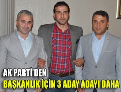 AK Partiden başkanlık için 3 aday adayı daha