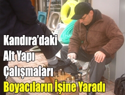 Kandıradaki alt yapı çalışmaları boyacıların işine yaradı