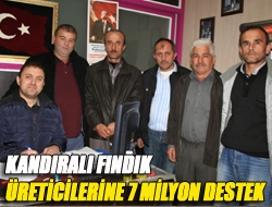 Kandıralı fındık üreticilerine 7 milyon TL destek