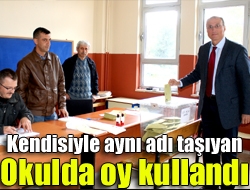 Kendisiyle aynı adı taşıyan okulda oy kullandı