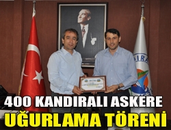 400 Kandıralı askere uğurlama töreni