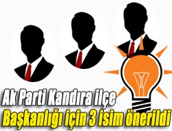 Ak Parti Kandıra ilçe başkanlığı için 3 isim önerildi