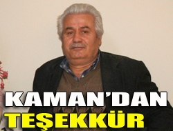 Mehmet Kamandan teşekkür