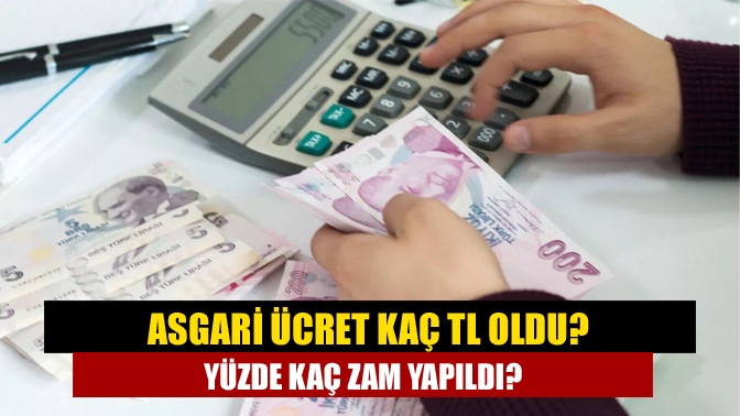 Asgari ücret kaç TL oldu? Yüzde kaç zam yapıldı?