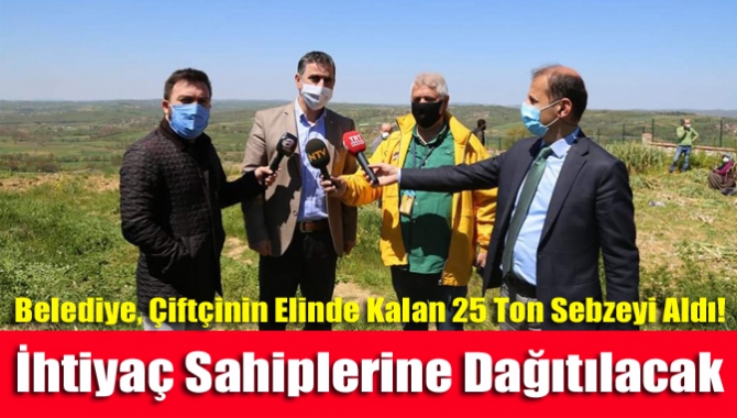 Belediye, çiftçinin elinde kalan 25 ton sebzeyi aldı! İhtiyaç sahiplerine dağıtılacak