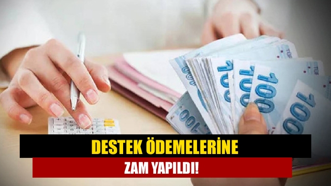 Destek ödemelerine zam yapıldı!