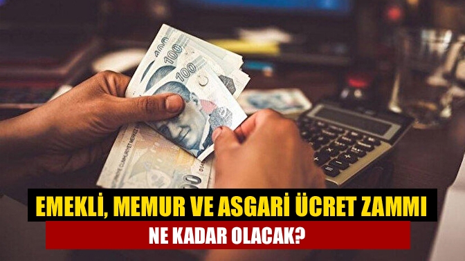 Emekli, memur ve asgari ücret zammı ne kadar olacak?