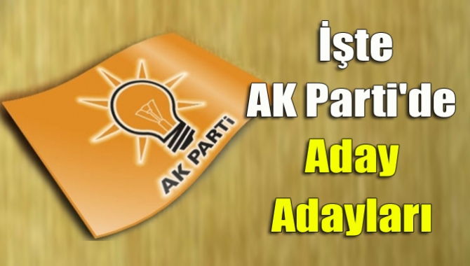 İşte AK Parti'de aday adayları