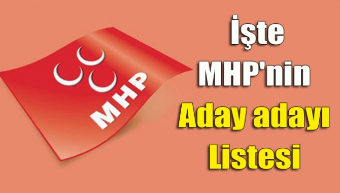 İşte MHP'nin Aday adayı Listesi