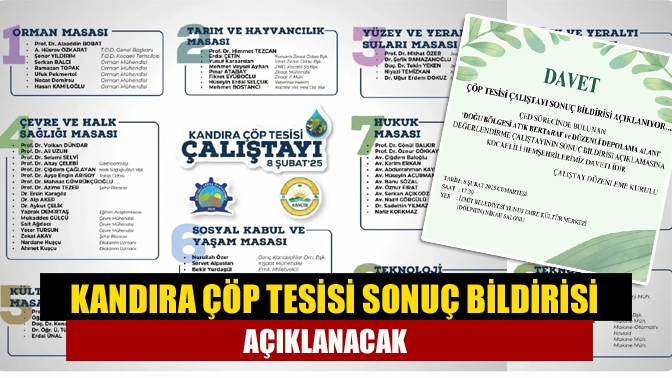 Kandıra çöp tesisi sonuç bildirisi açıklanacak