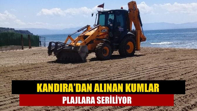 Kandıra’dan alınan kumlar plajlara seriliyor