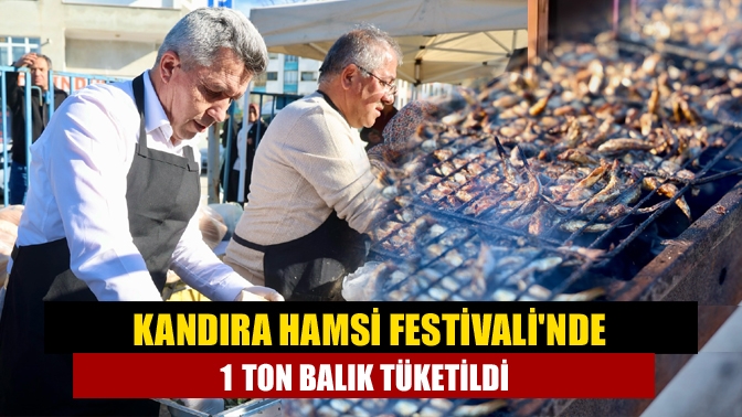 Kandıra Hamsi Festivalinde 1 ton balık tüketildi