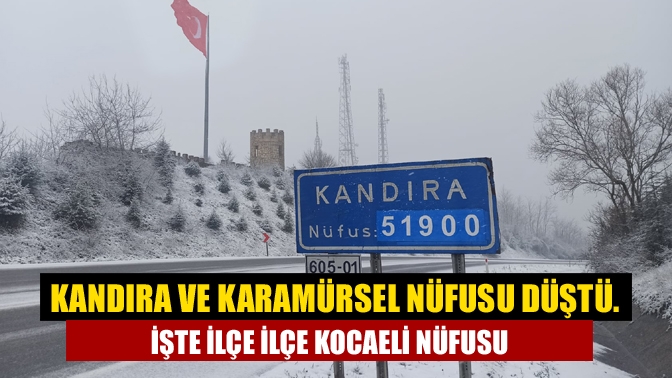 Kandıra ve Karamürsel nüfusu düştü. İşte ilçe ilçe Kocaeli nüfusu