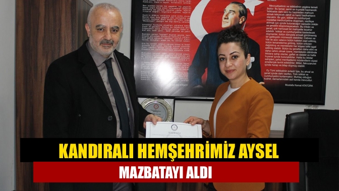 Kandıralı Hemşehrimiz Aysel mazbatayı aldı