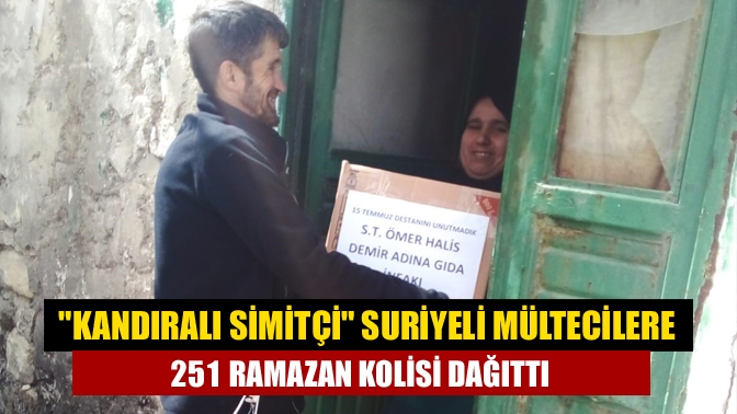 Kandıralı Simitçi Suriyeli mültecilere 251 Ramazan kolisi dağıttı