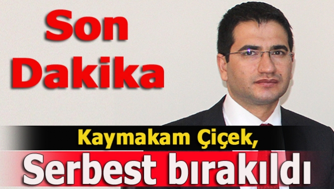 Kaymakam Çiçek, serbest bırakıldı