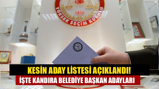 Kandıra Belediye Başkanlığı Kesin Aday Listesi Açıklandı