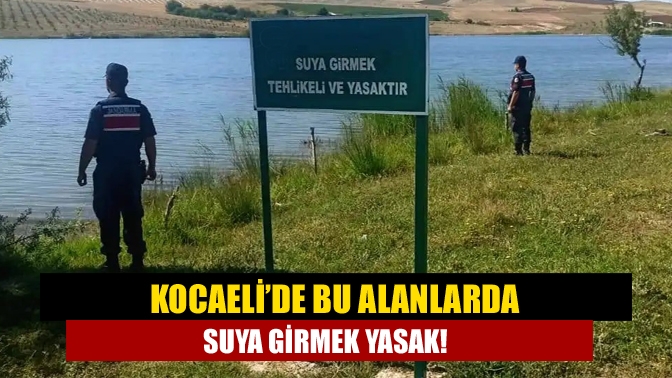 Kocaeli’de bu alanlarda suya girmek yasak!