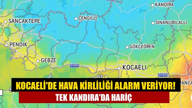 Kocaelide hava kirliliği alarm veriyor! Tek Kandırada hariç