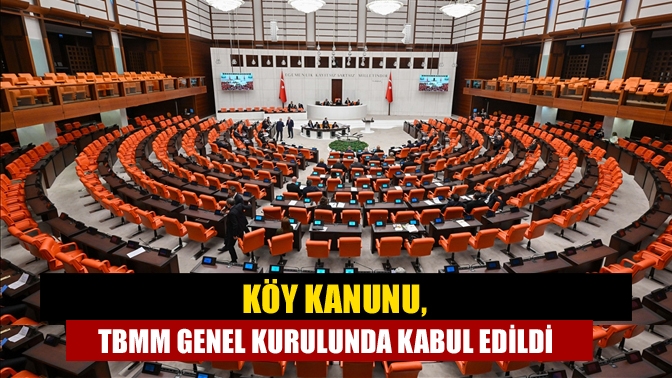 Köy Kanunu, TBMM Genel Kurulunda kabul edildi