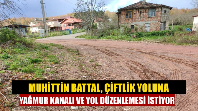 Muhittin Battal, çiftlik yoluna yağmur kanalı ve yol düzenlemesi istiyor