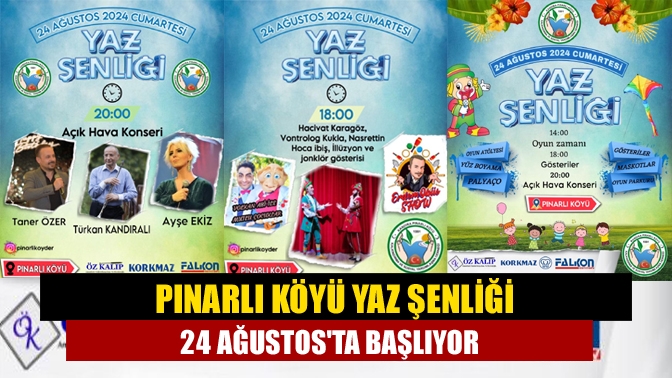 Pınarlı Köyü Yaz Şenliği 24 Ağustos'ta başlıyor