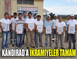 Kandırada ikramiyeler tamam