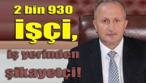 2 bin 930 işçi, iş yerinden şikayetçi!