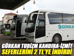 Gürkan Turizm Kandıra-İzmit seferlerini 2 TLye indirdi