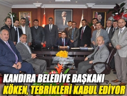 Kandıra Belediye Başkanı Köken, Tebrikleri Kabul Ediyor