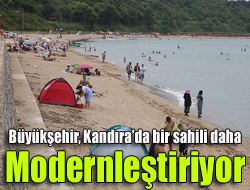 Büyükşehir, Kandırada bir sahili daha modernleştiriyor