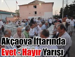 Akçaova iftarında evet-hayır yarışı