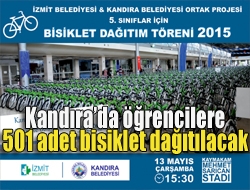 Kandırada öğrencilere 501 adet bisiklet dağıtılacak