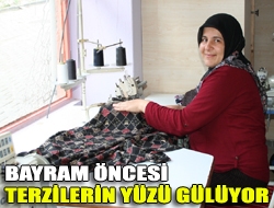 Bayram öncesi terzilerin yüzü gülüyor