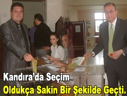 Kandırada seçim oldukça sakin bir şekilde geçti.