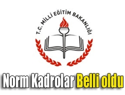 Norm kadrolar belli oldu