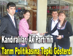 Kandıralılar, AK Partinin tarım politikasına tepki gösterdi