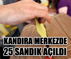 Kandıra Merkezde 25 Sandık Açıldı