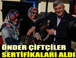 Önder Çiftçiler sertifikaları aldı